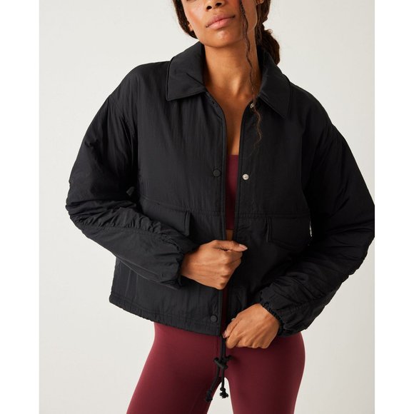 🎉LAST CHANCE🎉 FP MOVEMENT Off The Bleachers Coaches Jacket / Black - Picture 7 of 11